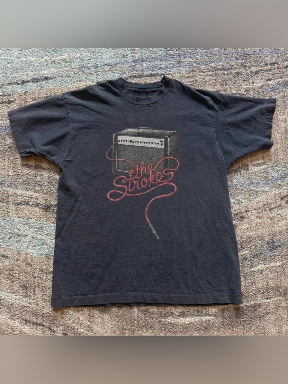 The Strokes Band Tee Black Amplifier Cable Graphic Tee